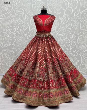 D.NO. 2515A & 2515B BY ANJANI ARTSILK LEHENGA CHOLI MANUFACTURER IN INDIA